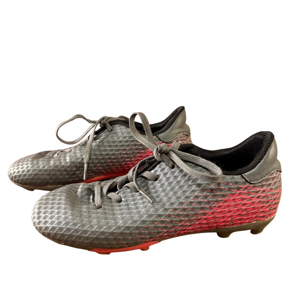 Girls Soccer Cleats Kids Size 3 Grey Pink Good FG AG Athletic‎ Shoes
